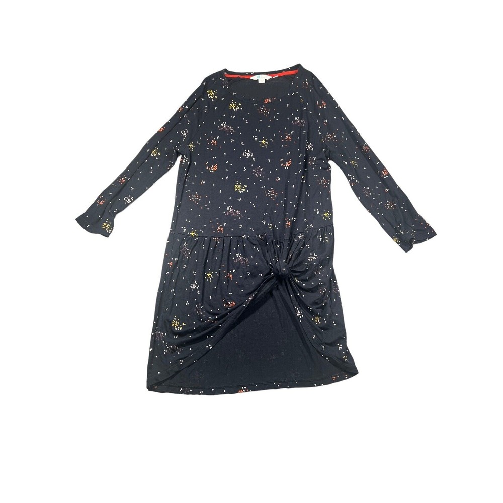 Boden Women's Black Polka Dot Tunic Top Modal Soft Stretch 3/4 Sleeve Size S